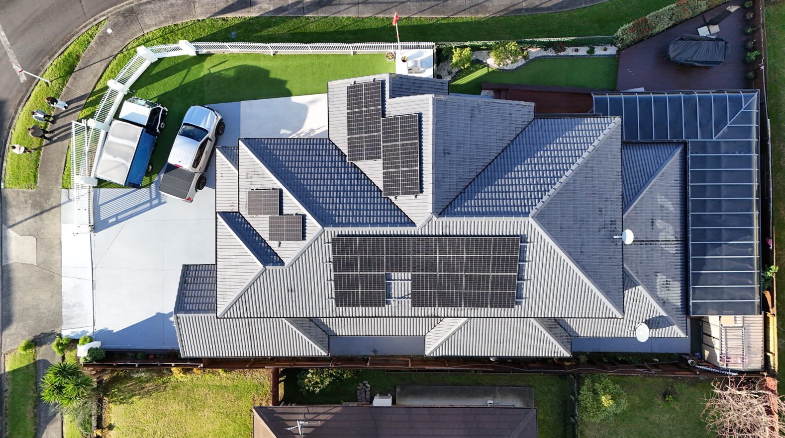 An off-grid solar installation on a remote Fiji property